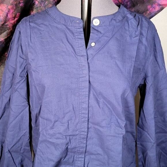 NWOT Denim & Co. Naturals Linen Blend Button-Front Top Sz M - Picture 5 of 12